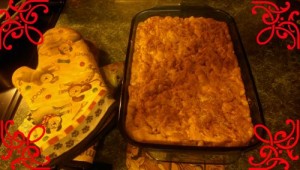 oven mitts, brownies