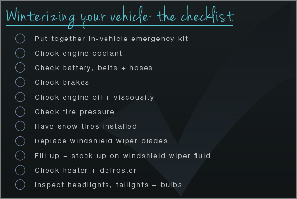 Winterizing your Car Checklist