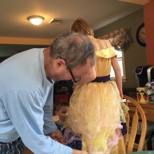 Grampy even fixes princess dresses