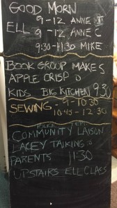 Chalkboard at FR