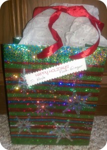 gift bag, gift tag