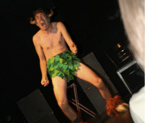 Andy as "Hornhead" in Potato Sack Pants Theater
