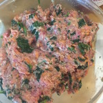 raw meatball mixture