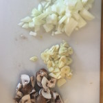 chopped veggies