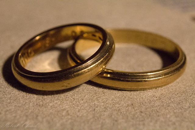Unworn wedding rings