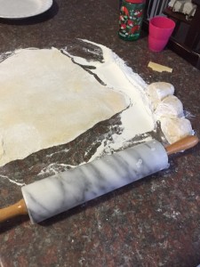 rolled out pasta
