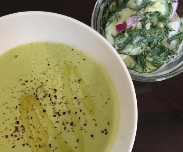 Kefir Meets Cream of Asparagus Soup