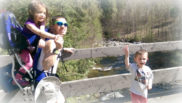 people, bridge, water