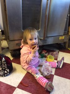 eating cookies