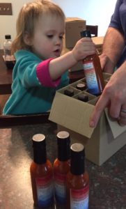 packing hot sauce