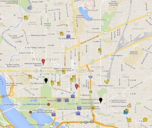 Google Map of Washigton DC