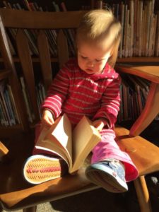 at the library