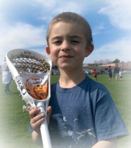 boy, snack, lacrosse stick