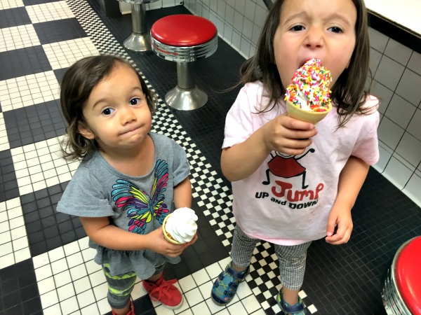 You Know You’re a Vermont Toddler Mama If… girls, ice cream, restaurant