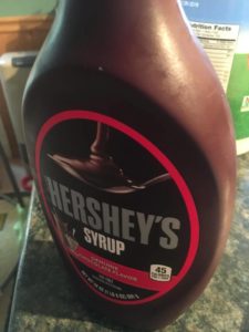 Some people try to hide medicine in chocolate syrup.