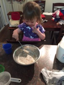 making pancakes