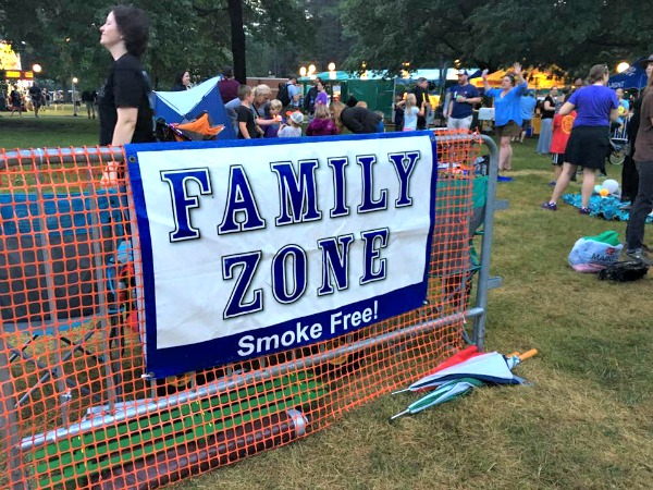concert, sign, fence- perfect for a kid-friendly concert experience