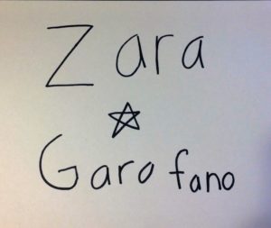 Zara, age six, can writer her name in cursive.