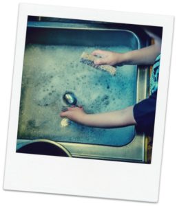 sink, dishes