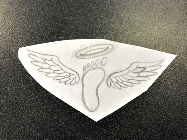 Before the Rainbow: My Story of Pregnancy Loss and Miscarriage footprint, halo, wings