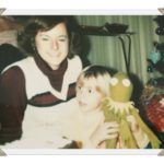 rotating holidays, Kermit the Frog, Christmas, girl, woman