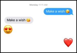 proofs of love, text, make a wish