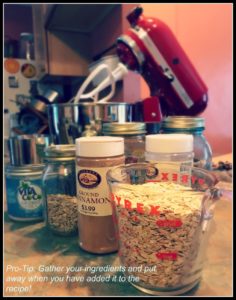 Breakfast Cookie Ingredients and Mixer