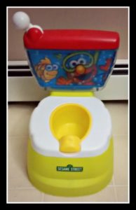 My daughter's Elmo training potty