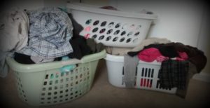 laundry, baskets, dirty, clean, clothes