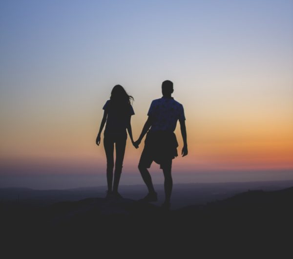 My Marathon Marriage: We Are in it for the Long Haul Couple active on mountain sunset