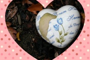 broken heart on the ground- broken Valentine's Day.