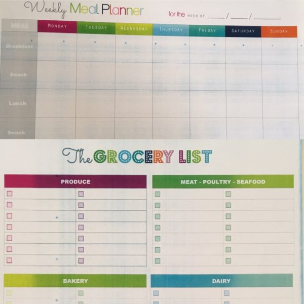 Printable menu balance helps finding balance in the family.