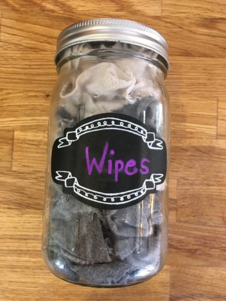 Finding balance through cleanliness: homemade cleaning wipes.