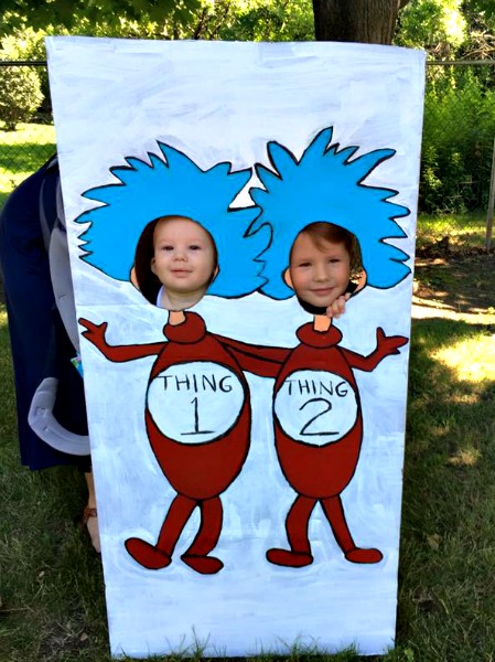 face cutout, thing 1, thing 2, boys