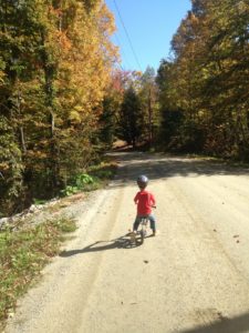 We don't have to worry about traffic on the dirt roads in my rural community.