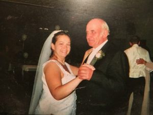 My father and me dancing.