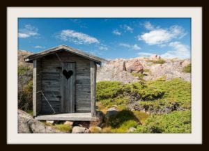 outhouse on mountain for people with stress incontinence