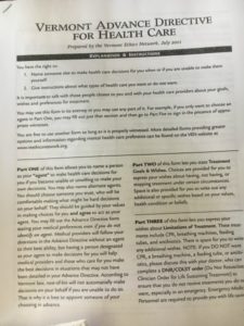 Vermont Advanced Directive