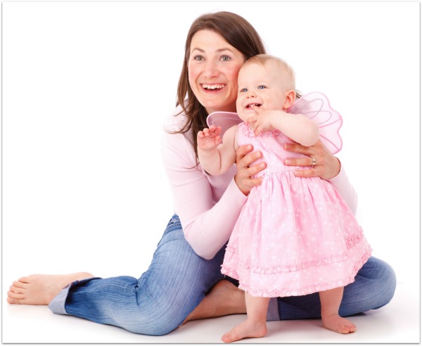 Promoting Language Development: Five Tips from an SLP Mom Mom and Baby demonstrating joint attention