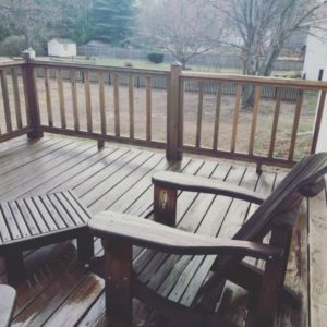 spring, deck, rain, Vermont