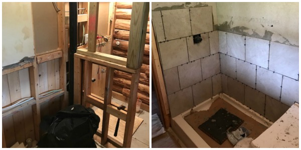 bathroom renovation demolition tiles