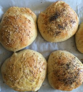 Rolls my kids and I made while cooking.