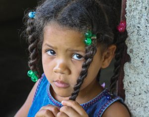 Girl struggling with self-consciousness