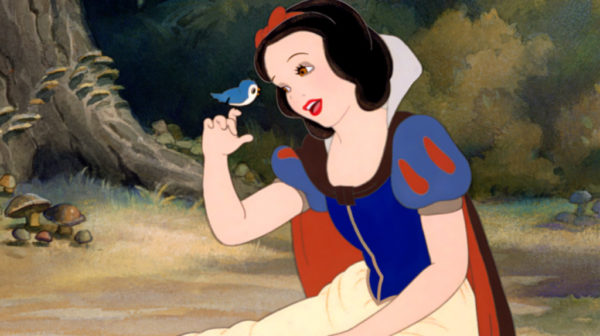 Snow White with bluebird
