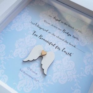 framed memorial announcement