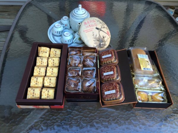 Moon cakes for Chinese Full-Moon festival.