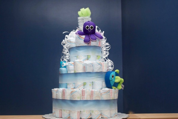 diaper cake as a baby gift