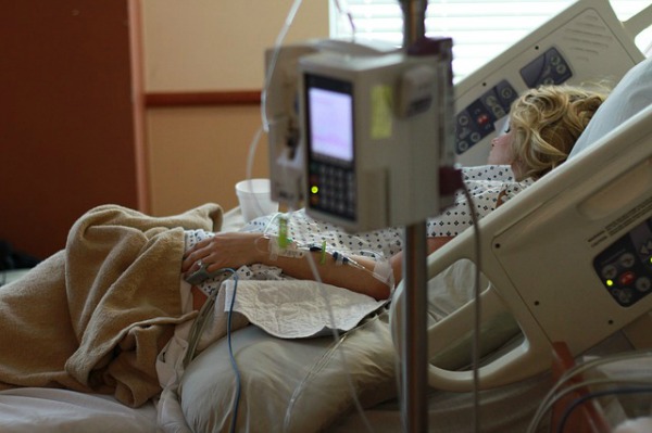 Resting hospital patient.