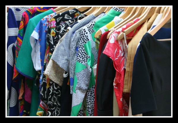 clothes on hangers