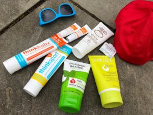 sunscreens, hat, sunglasses